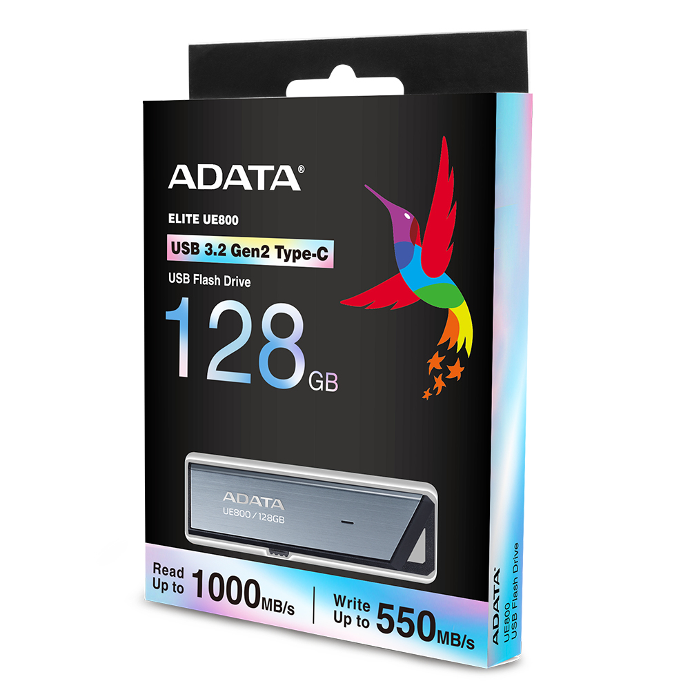ADATA UE800 USB-nøgle 128 GB USB Type-C 3.2 Gen 2 (3.1 Gen 2) Sølv