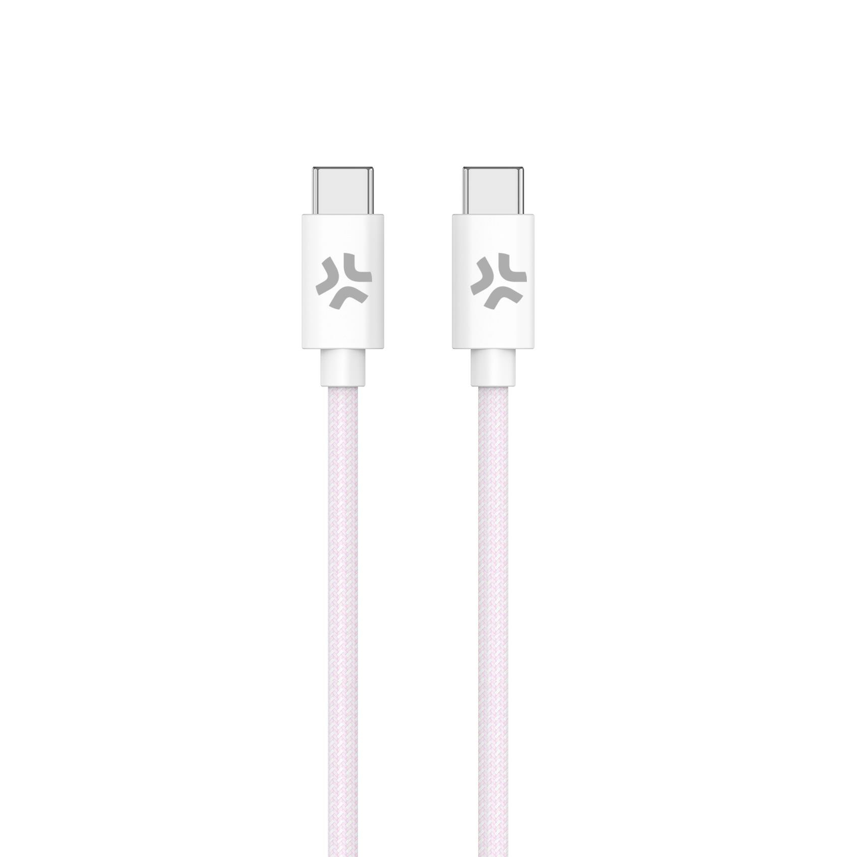 Celly USBCUSBCCOTTPK USB-kabel 1,5 m USB C Lyserød, Hvid
