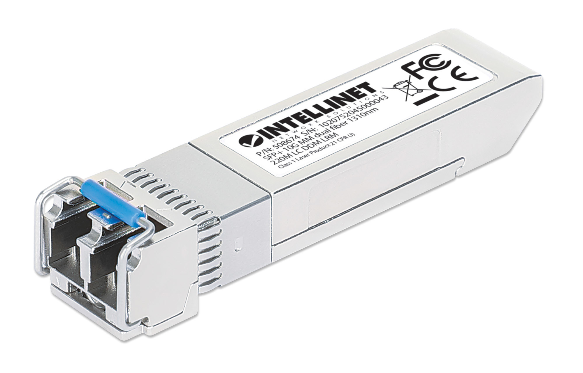 Intellinet 508674 modul til netværksmodtager Fiberoptisk 10000 Mbit/s SFP+ 1310 nm