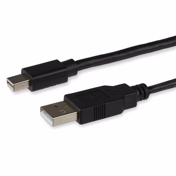 StarTech.com MDP2DVID2 videokabel adapter 0,358 m Mini DisplayPort + USB Type-A DVI-I Sort