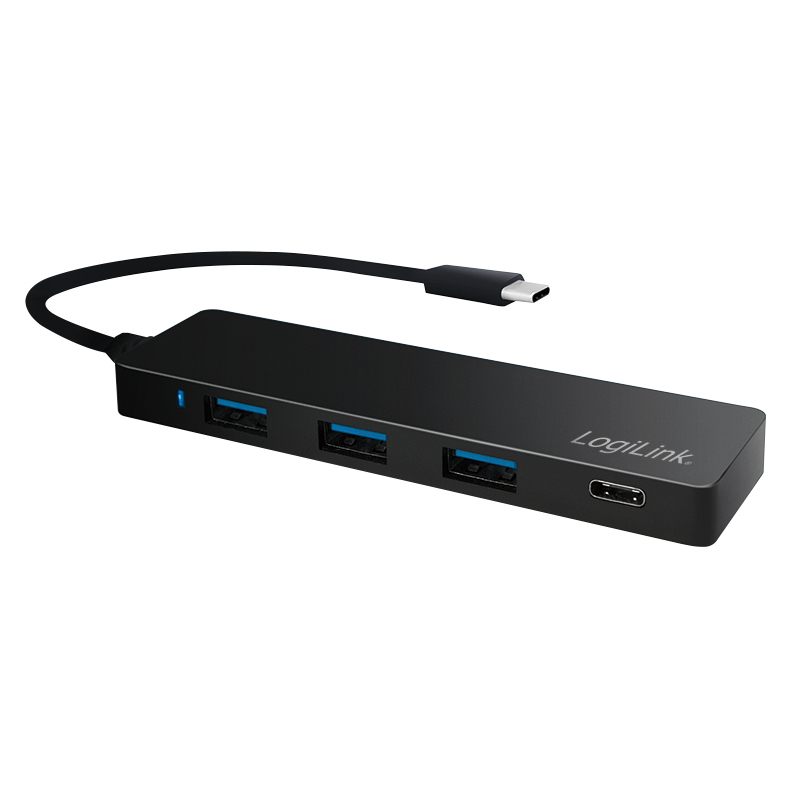 LogiLink UA0311 interface hub USB 3.2 Gen 1 (3.1 Gen 1) Type-C 5000 Mbit/s Sort