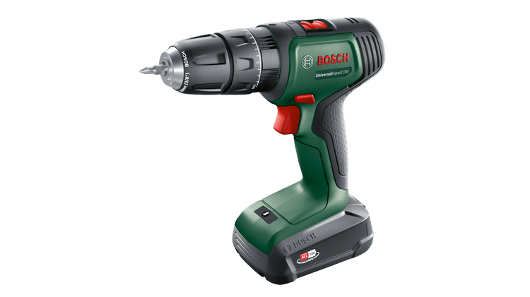 Bosch UniversalImpact 18V 1450 rpm Nøglefri 1,3 kg Sort, Grøn, Rød