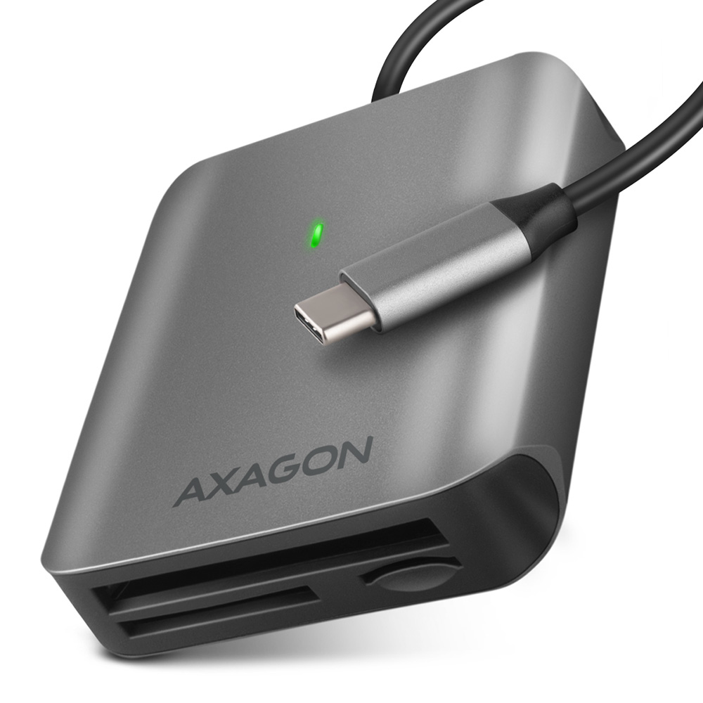 Axagon CRE-S3C kortlæser USB 3.2 Gen 1 (3.1 Gen 1) Type-C Grå