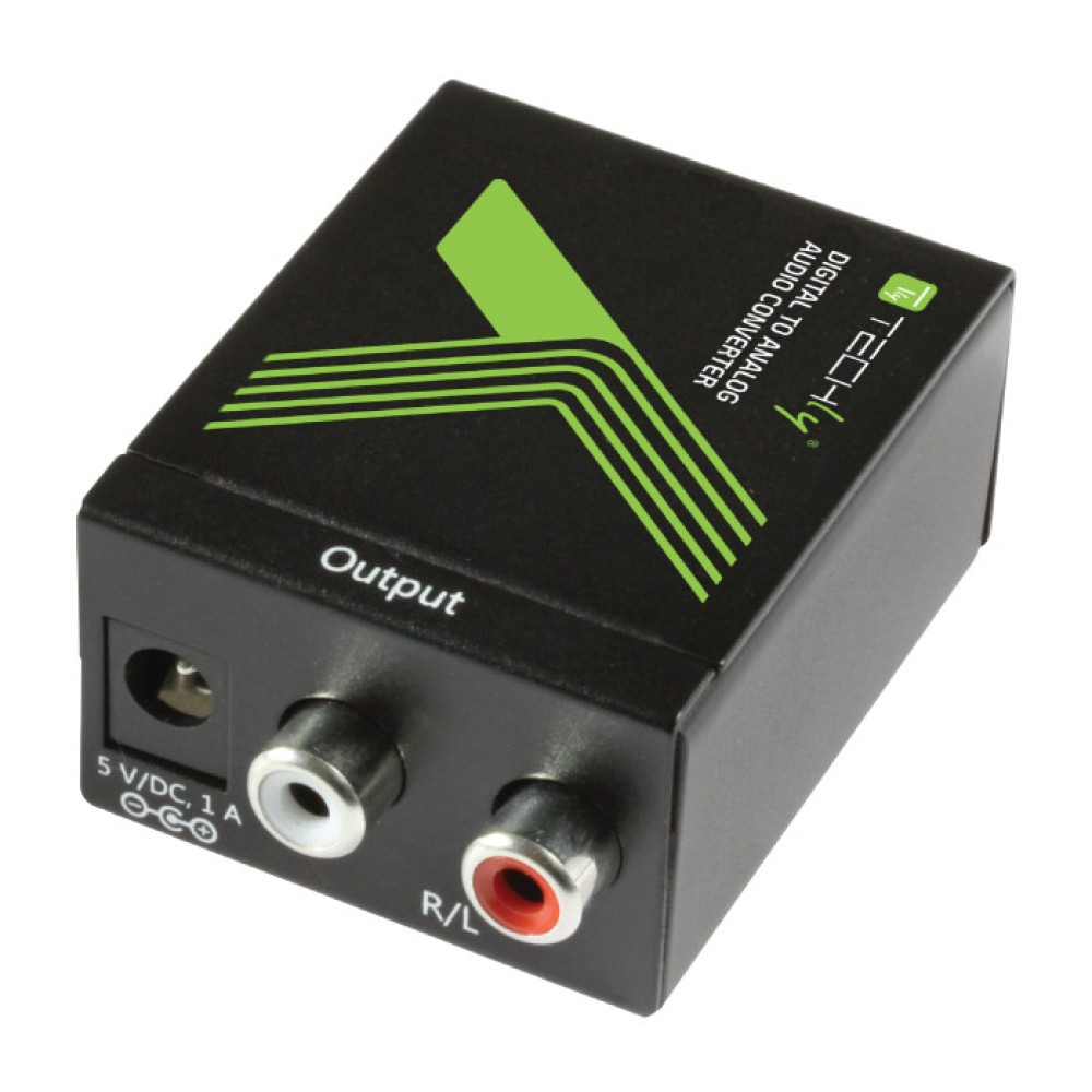Techly IDATA SPDIF-3 kabel kønsskifter Multiconnection RCA Sort