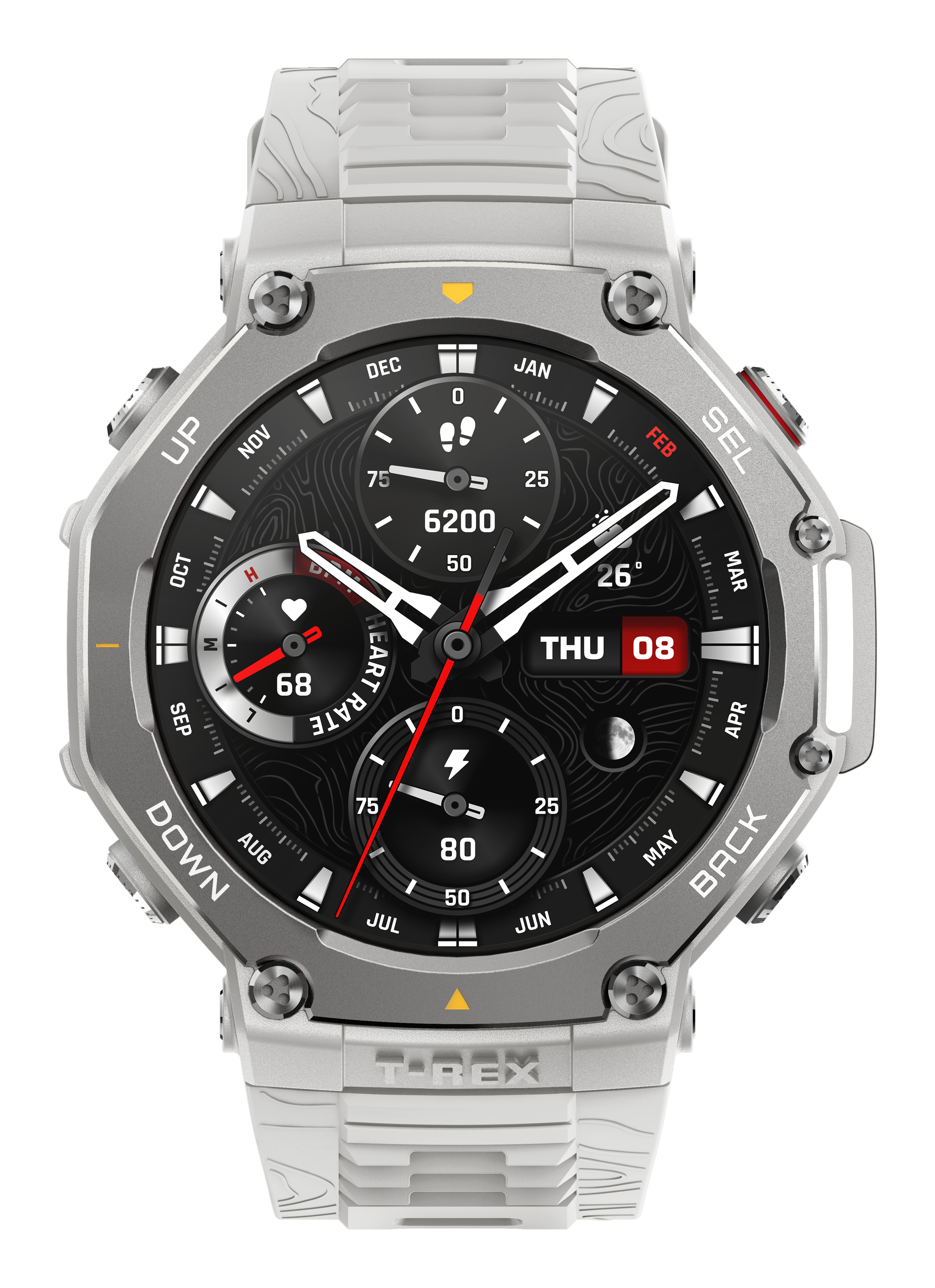 Amazfit T-Rex 3 3,81 cm (1.5") AMOLED Digital 480 x 480 pixel Berøringsskærm Rustfrit stål GPS (satellit)