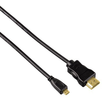 Hama HDMI 0.5m HDMI-kabel 0,5 m HDMI Type A (Standard) HDMI Type D (Micro) Sort