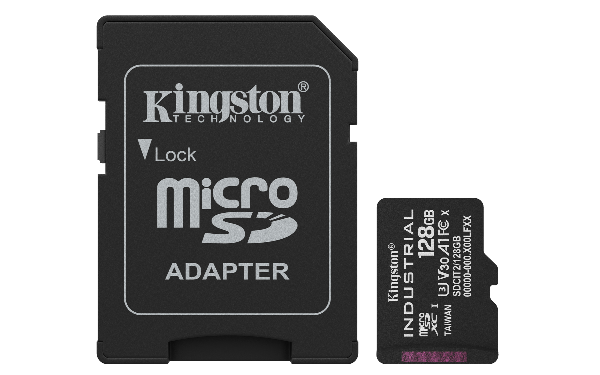 Kingston Technology 128GB microSDXC Industrial C10 A1 pSLC kort + SD-adapter