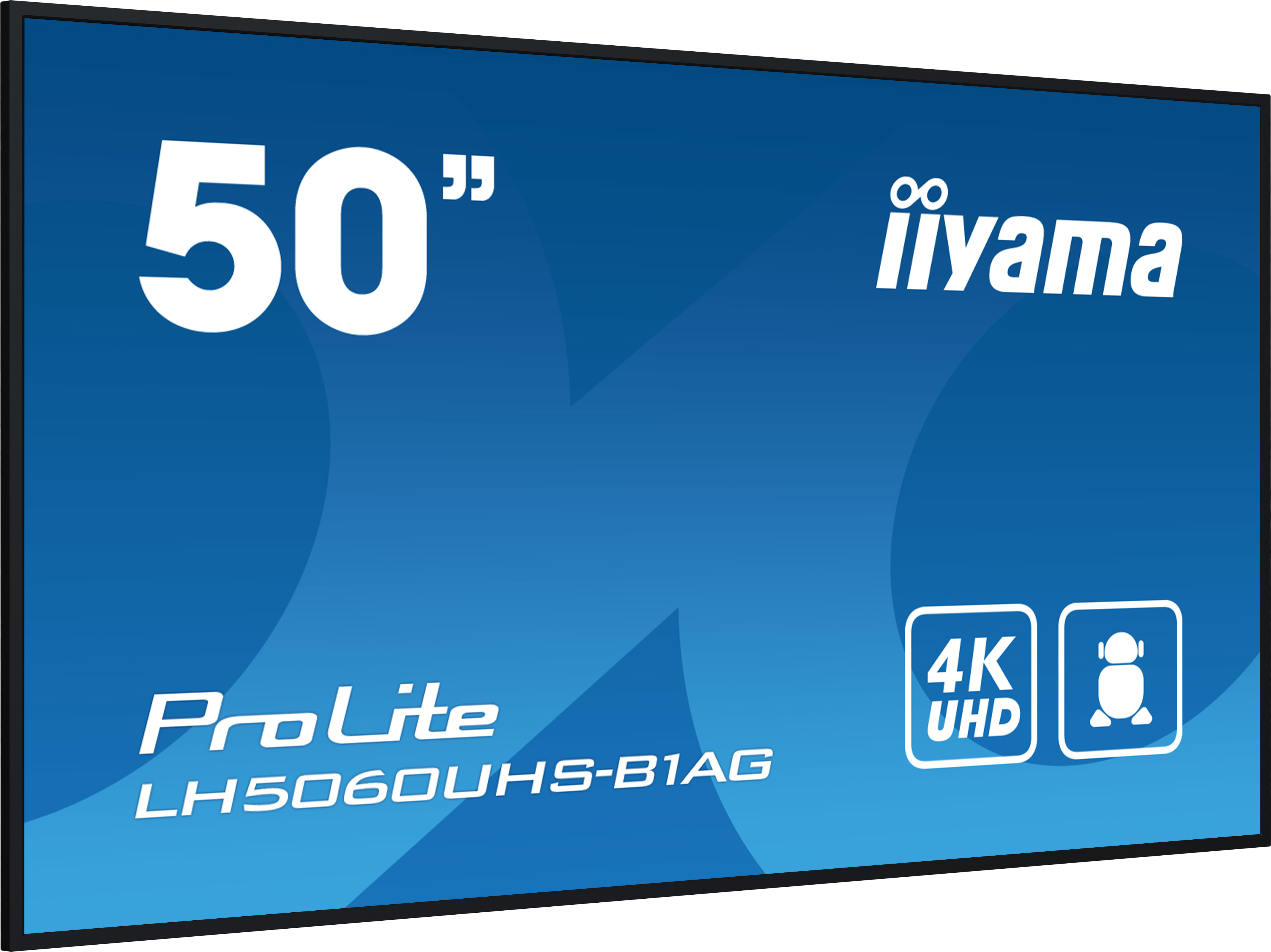 iiyama LH5060UHS-B1AG skilte display Digital A-tavle 125,7 cm (49.5") LED Wi-Fi 500 cd/m² 4K Ultra HD Sort Indbygget processer Android 11 24/7