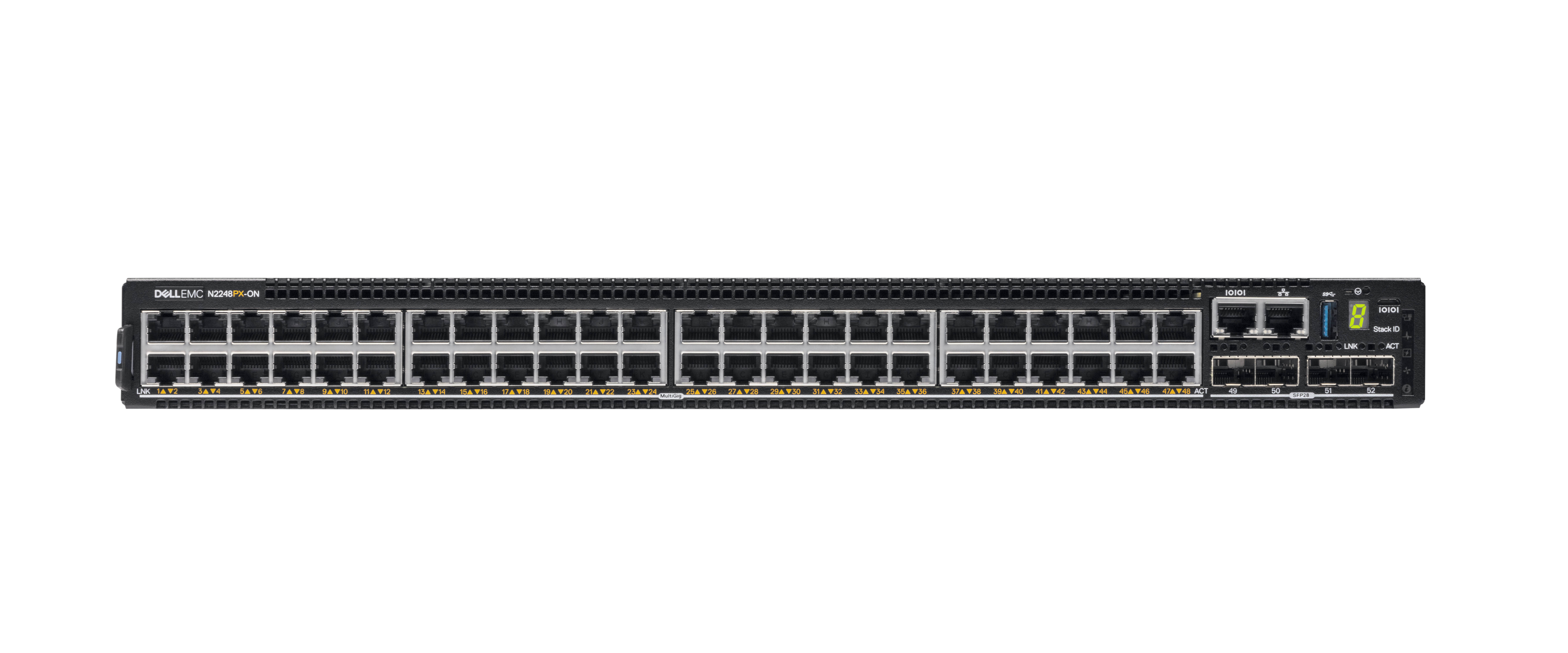 DELL N-Series N2248PX-ON Administreret L3 Gigabit Ethernet (10/100/1000) Strøm over Ethernet (PoE) 1U Sort