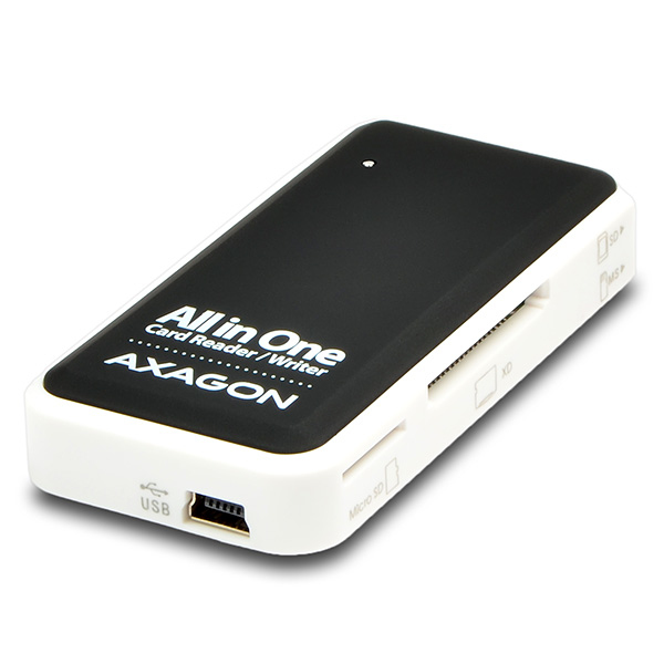 Axagon CRE-X1 kortlæser USB 2.0 Sort, Hvid