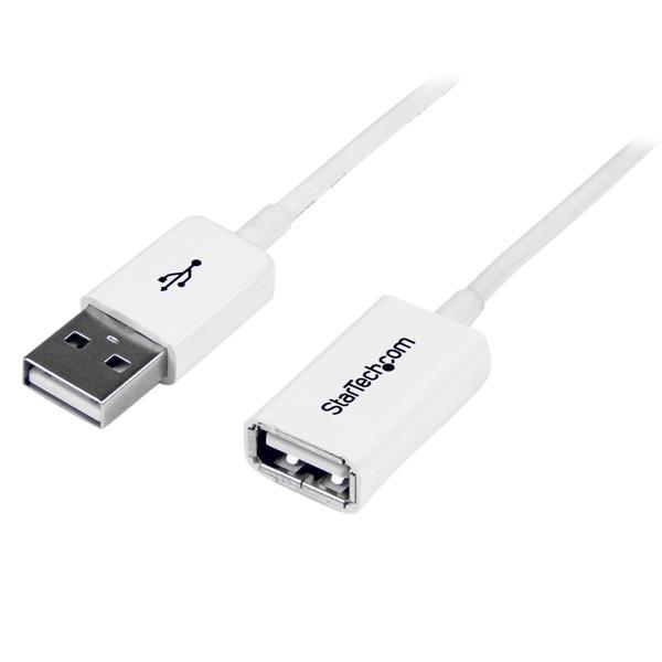 StarTech.com USBEXTPAA1MW USB-kabel USB 2.0 1 m USB A Hvid