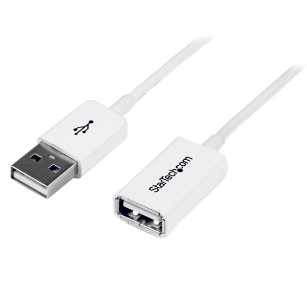 StarTech.com USBEXTPAA1MW USB-kabel USB 2.0 1 m USB A Hvid