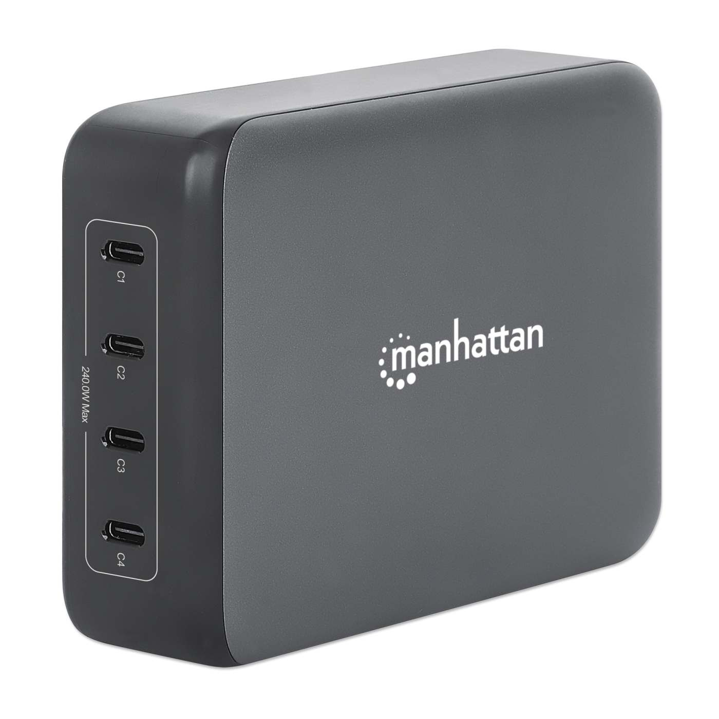 Manhattan 102667 oplader til mobil enhed Mobiltelefon, Laptop, Bærbar spillekonsol, Smartphone, Tablet Sort Vekselstrøm Hurtig opladning Indendørs