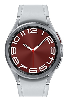 Samsung Galaxy Watch6 Classic SM-R955FZSADBT Smartwatch og sportsur 3,3 cm (1.3") AMOLED 43 mm Digital 432 x 432 pixel Berøringsskærm 4G Sølv Wi-Fi GPS (satellit)