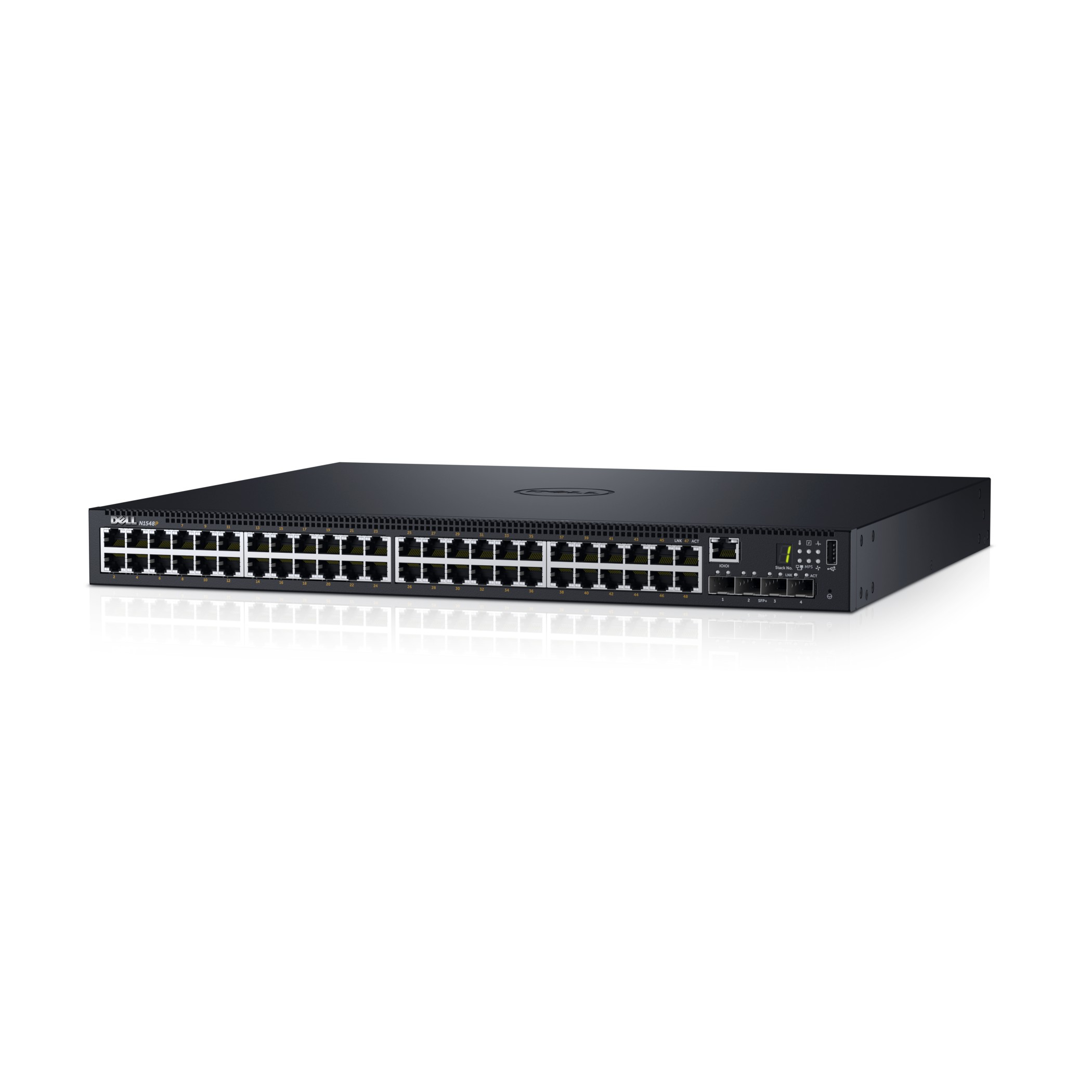 DELL N1548P Administreret L3 Gigabit Ethernet (10/100/1000) Strøm over Ethernet (PoE) 1U Sort