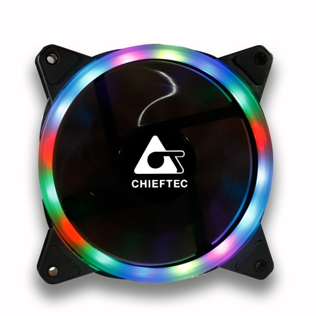 Chieftec AF-12RGB Computerkølesystem Ventilator 12 cm Sort 1 stk