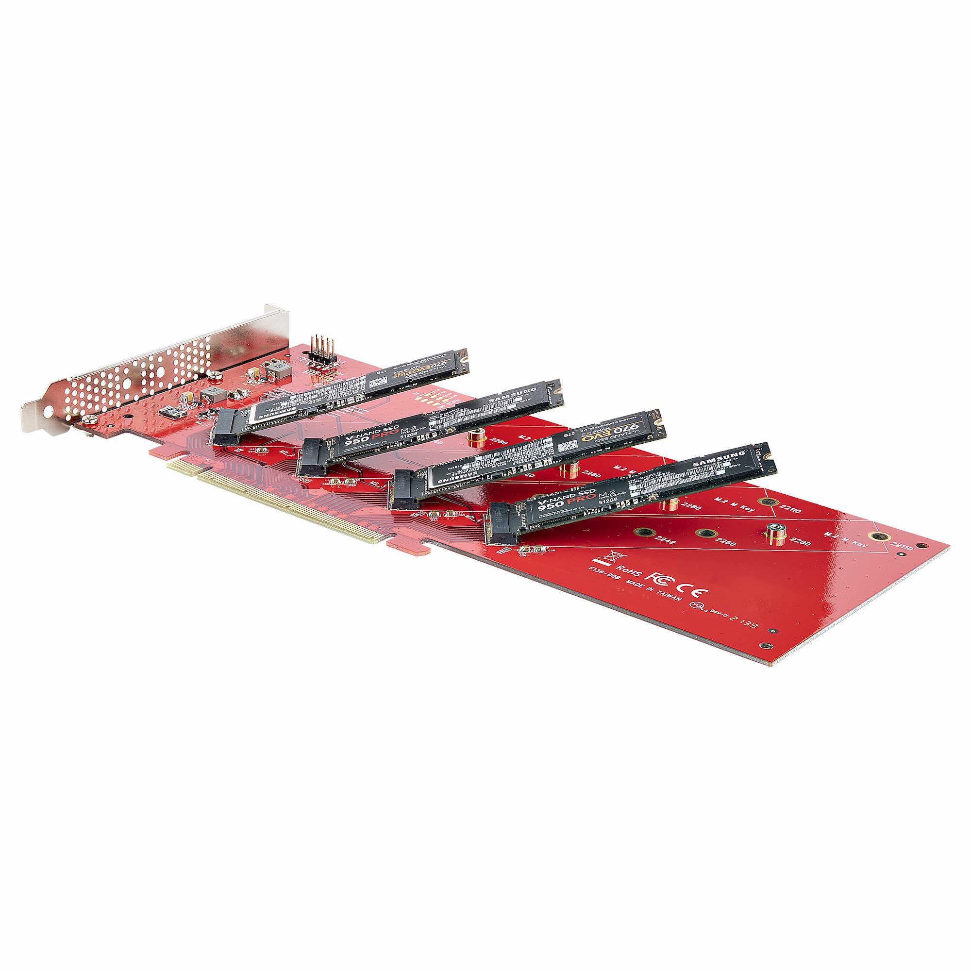 StarTech.com QUAD-M2-PCIE-CARD-B interface-kort/adapter Intern M.2