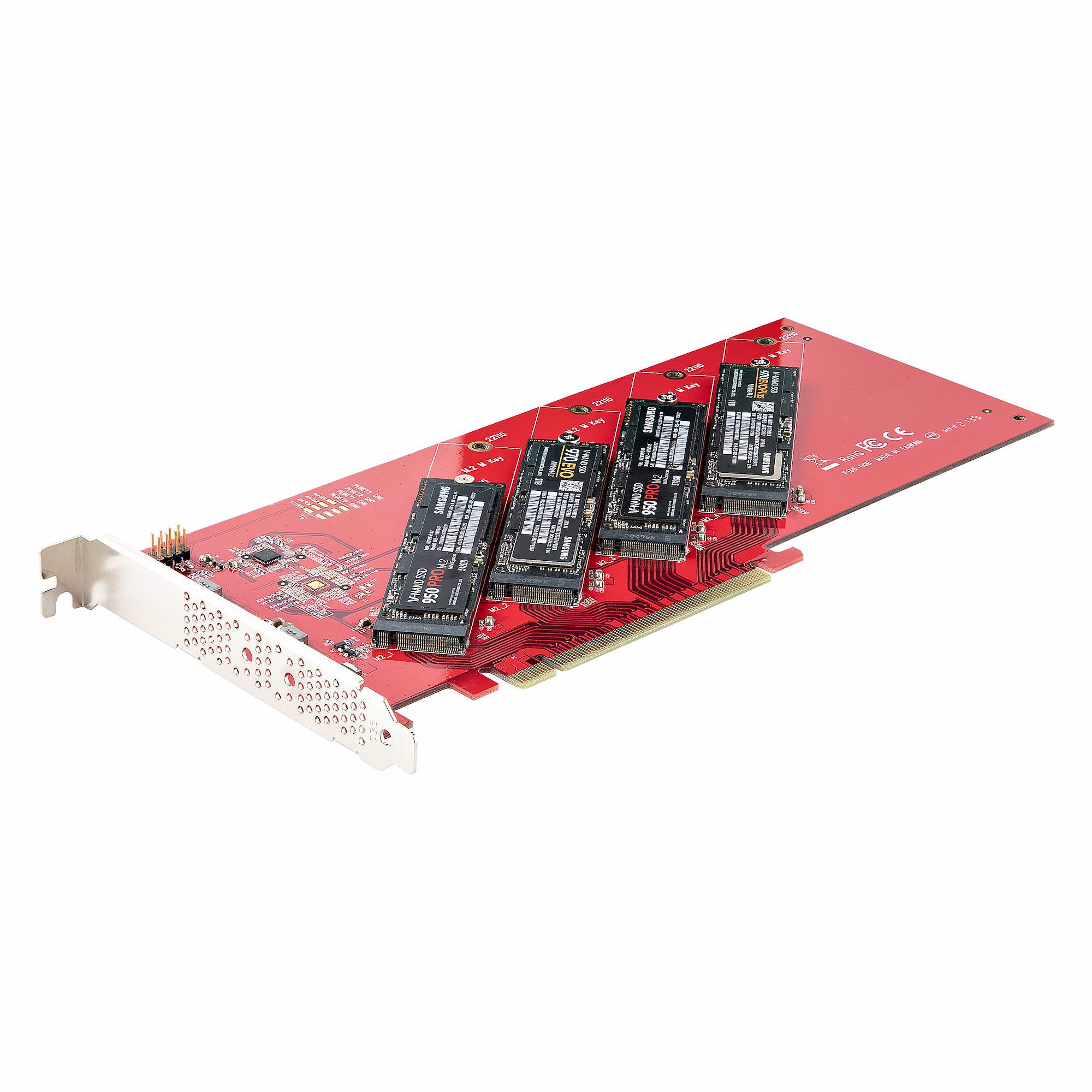 StarTech.com QUAD-M2-PCIE-CARD-B interface-kort/adapter Intern M.2
