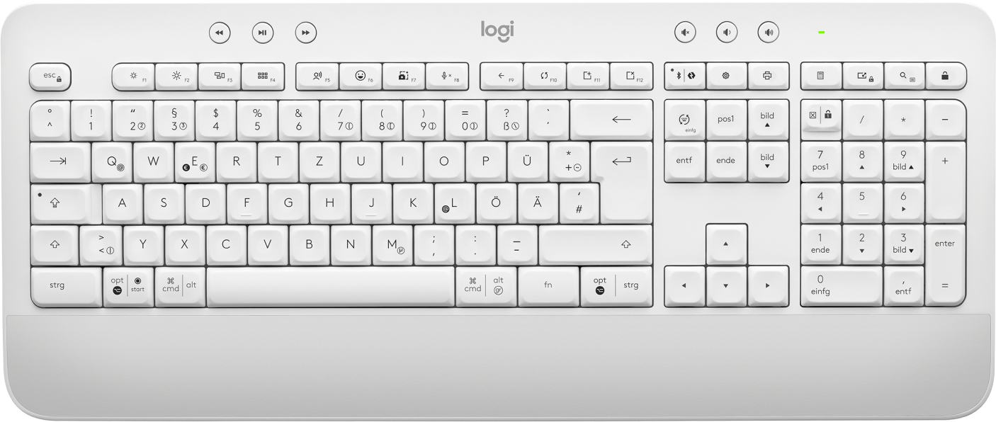 Logitech Signature K650 tastatur Kontor Bluetooth QWERTZ Tysk Hvid