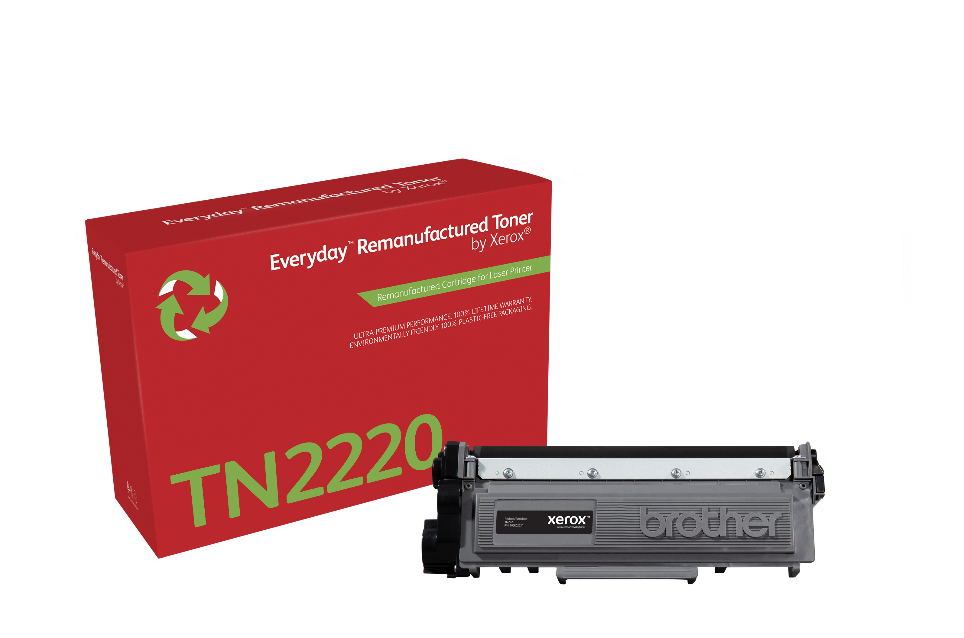 Everyday™ Mono Remanufactured Toner by Xerox compatible with Brother TN2220, Høj kapacitet