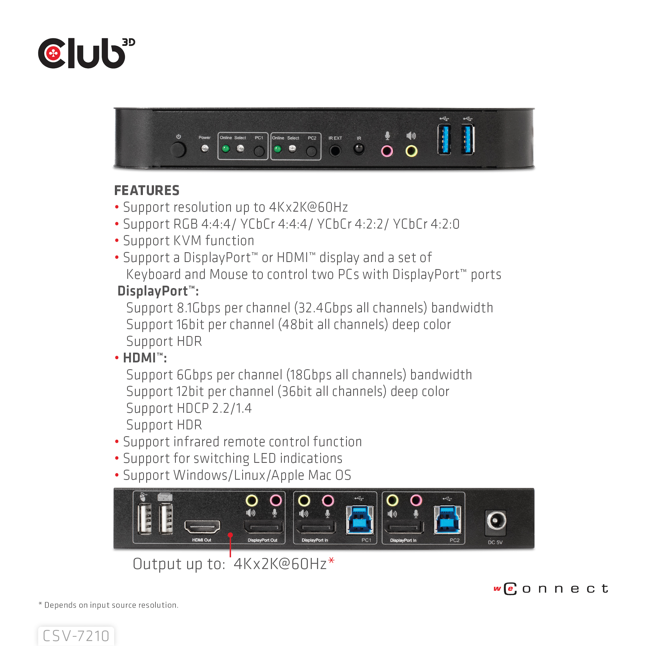 CLUB3D CSV-7210 KVM Switch Sort