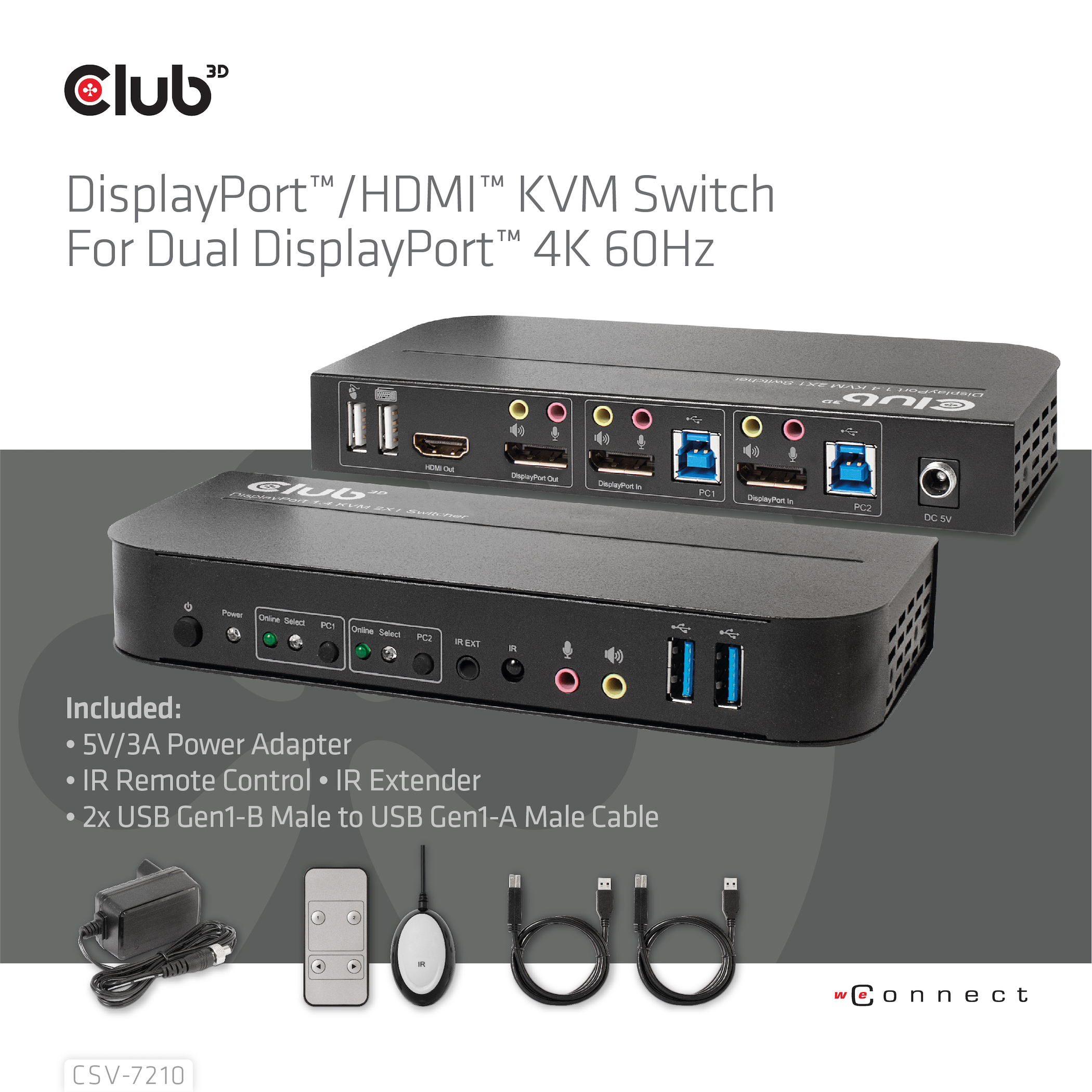 CLUB3D CSV-7210 KVM Switch Sort