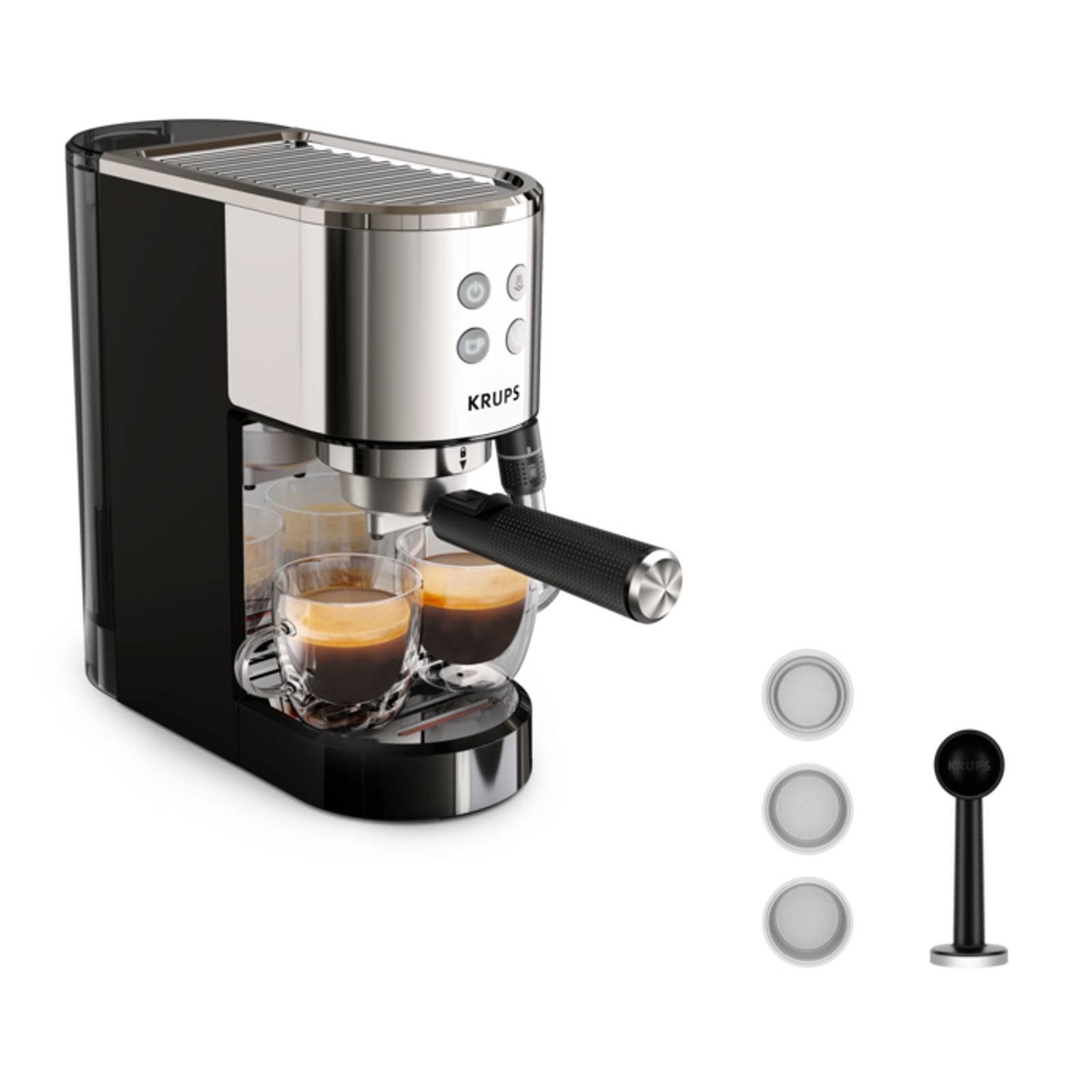 Krups Virtuoso XP444C10 kaffemaskine Semi-auto Espressomaskine 1 L