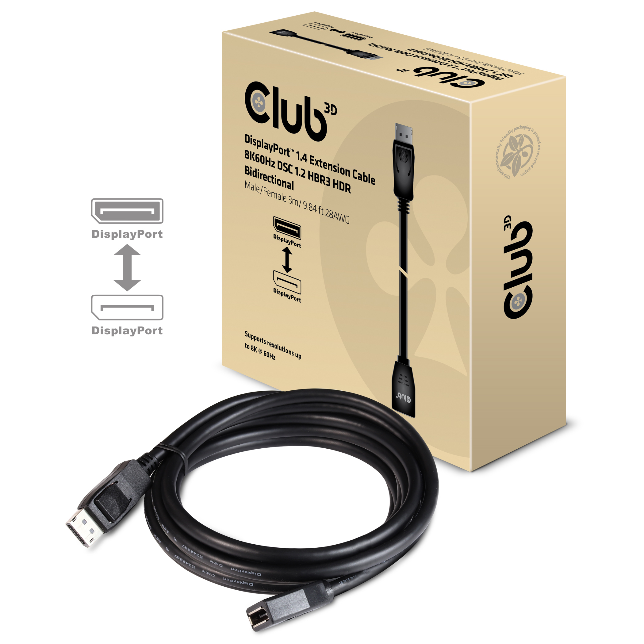 CLUB3D cac-1023 3 m DisplayPort Sort