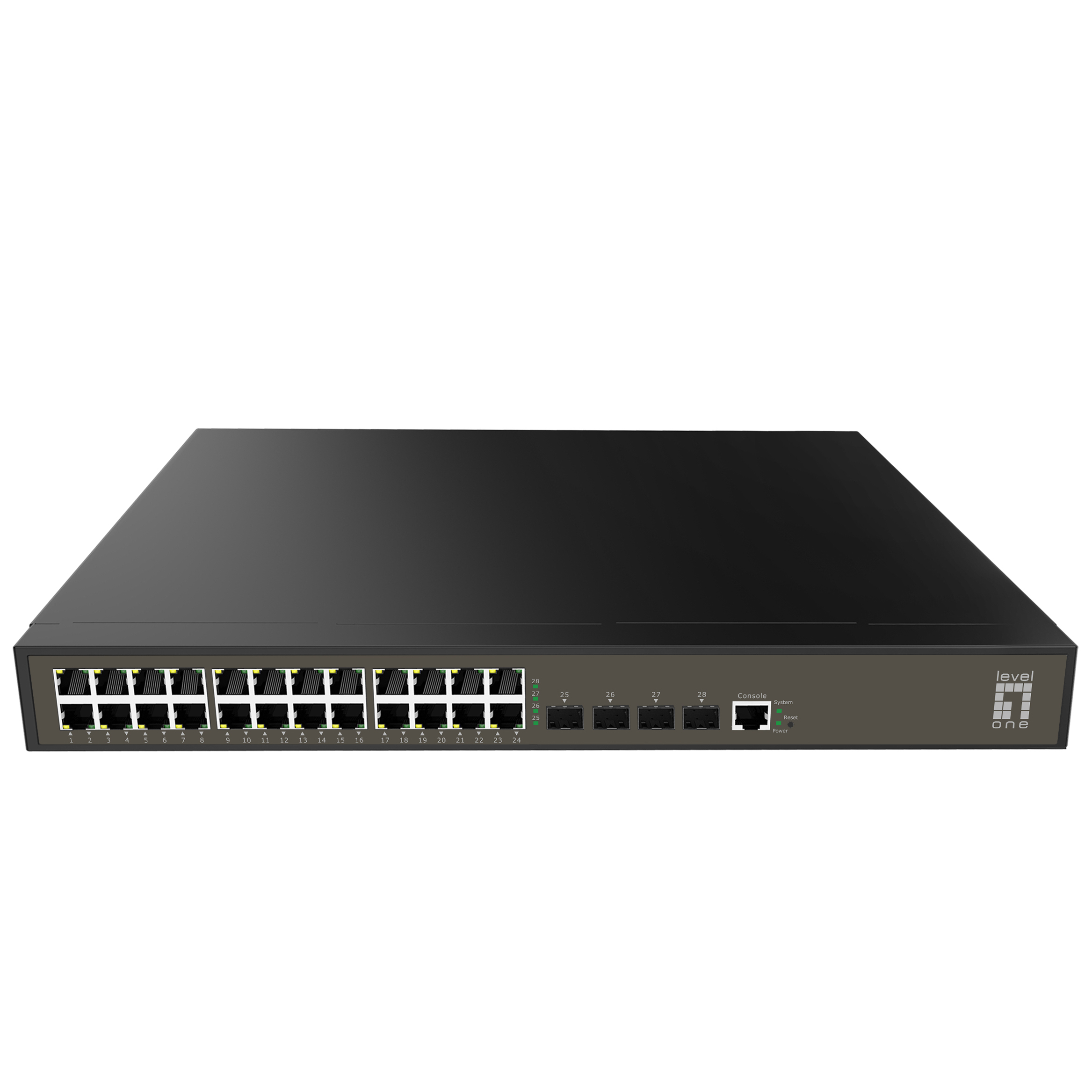 LevelOne GEL-2871 netværksswitch Administreret L2+ Gigabit Ethernet (10/100/1000) 1U Sort