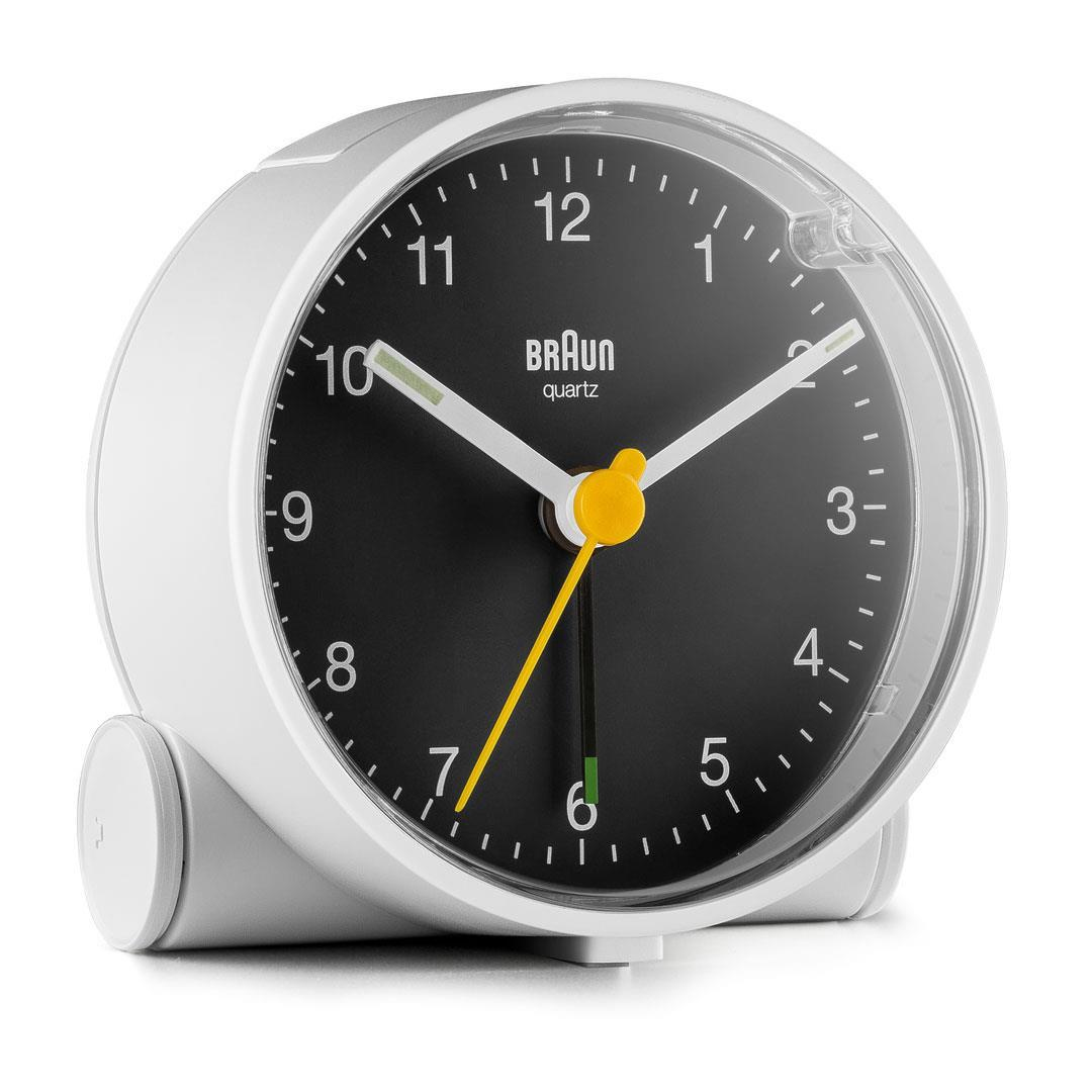 Braun BC01WB Quartz alarmur Sort, Hvid