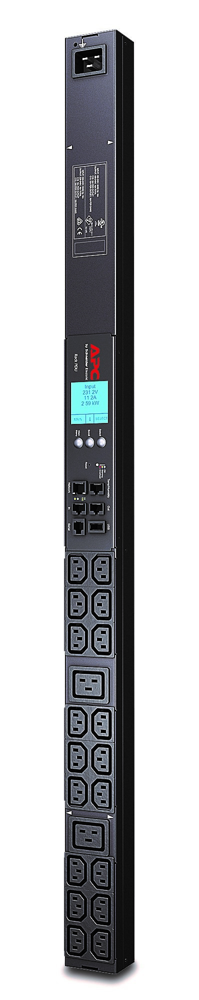 APC AP8858 strømforsyningsenhed (PDU) 20 AC stikkontakt(er) 0U Sort