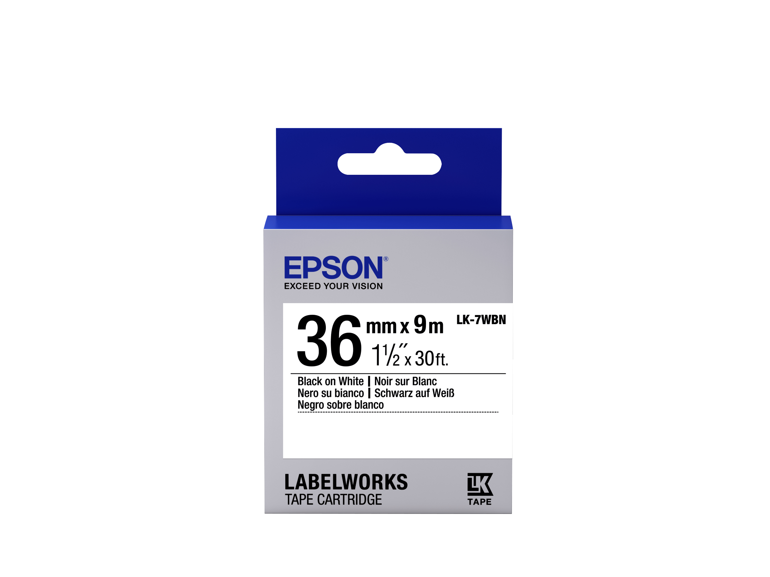 Epson LK-7WBN etiketbånd Sort på hvid