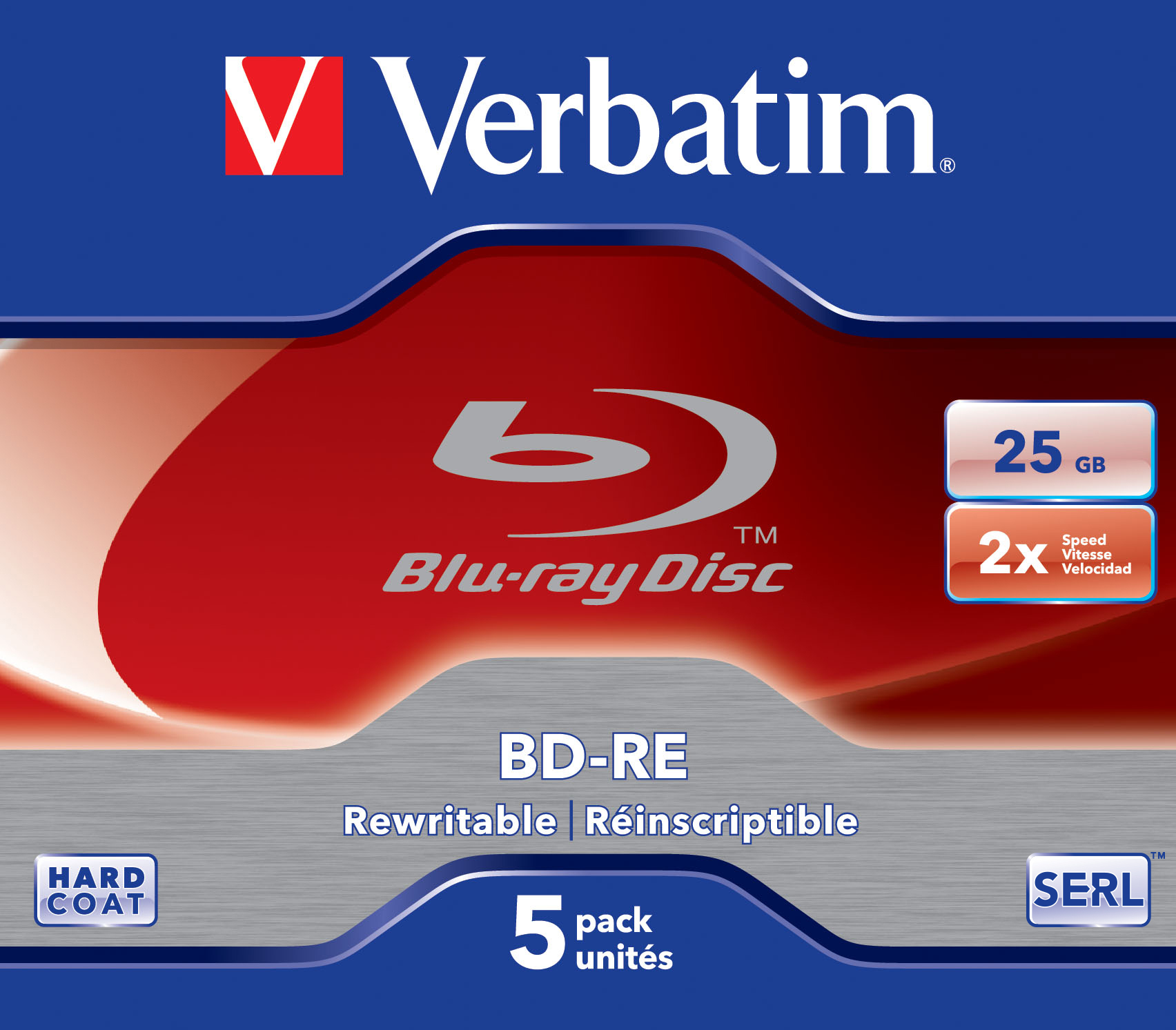 Verbatim 43615 blank Blu-ray disk BD-RE 25 GB 5 stk