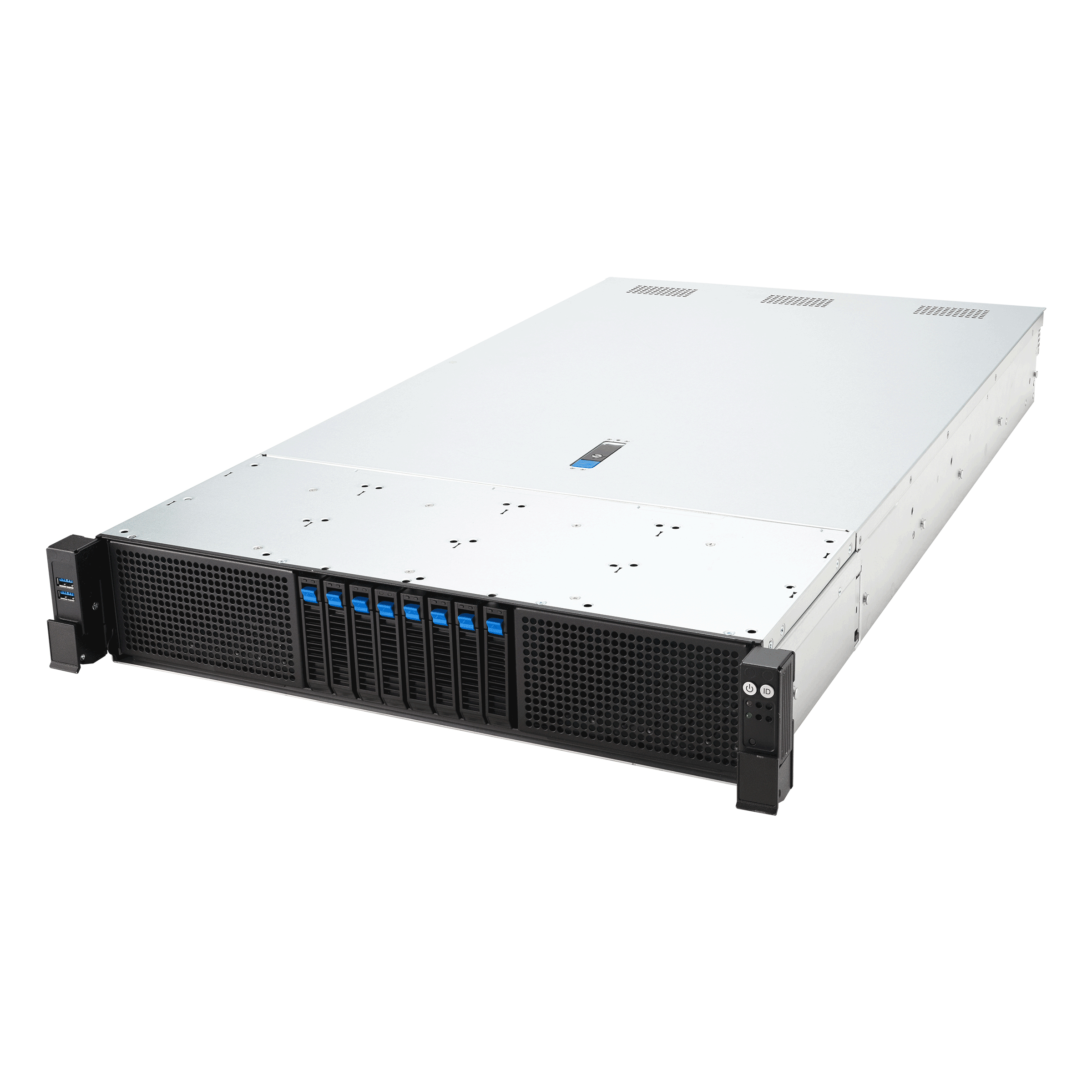 ASUS RS720-E12-RS8G Stativ (2U) Sort, Sølv