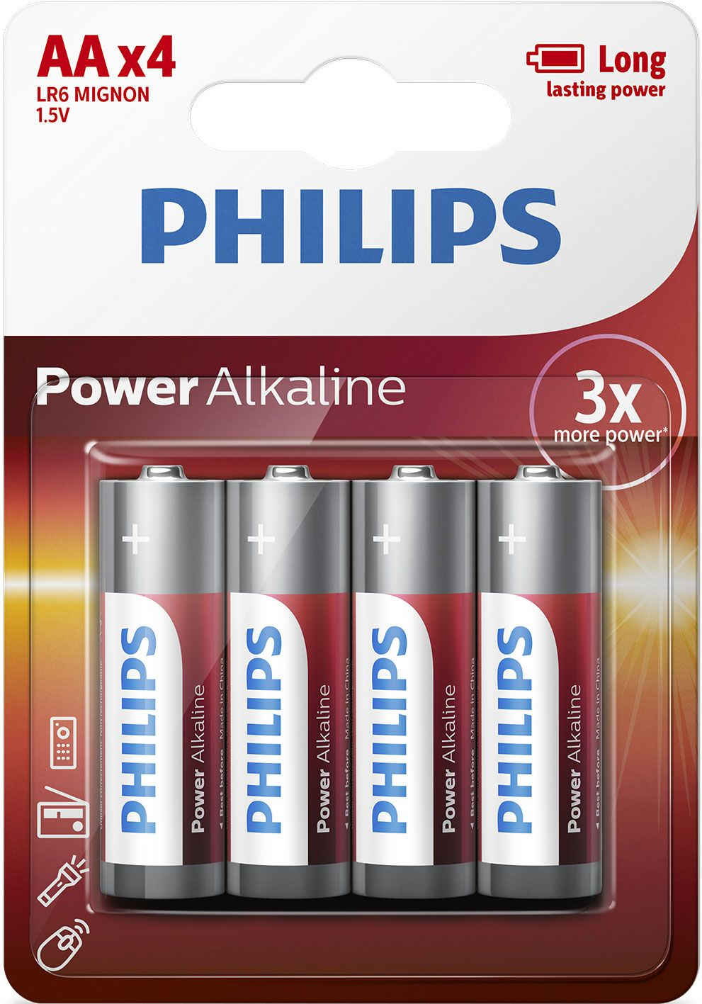 Philips Power Alkaline Batteri LR6P4B/10