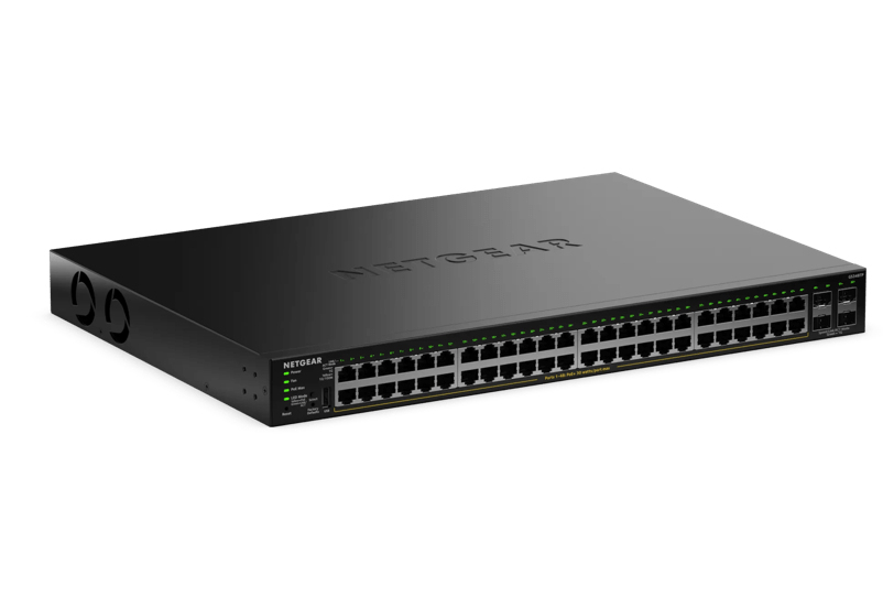 NETGEAR GS348TPv2 Administreret L2/L3 Gigabit Ethernet (10/100/1000) Strøm over Ethernet (PoE) 1U Sort