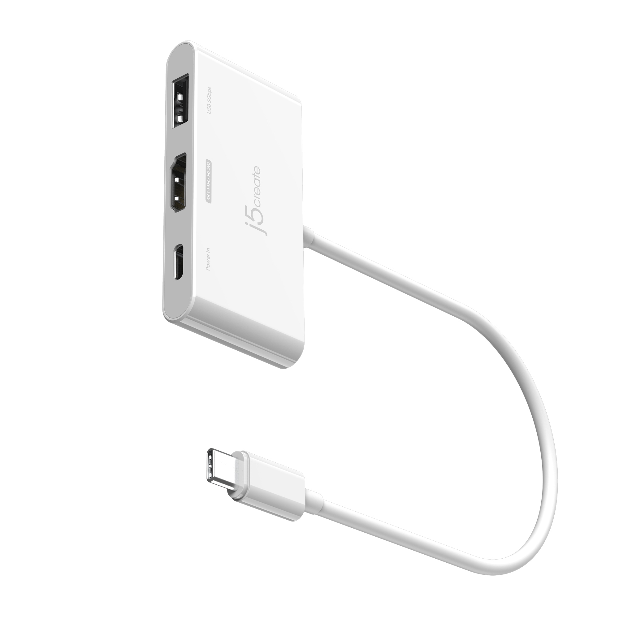 j5create JCA399-N interface hub USB 3.2 Gen 2 (3.1 Gen 2) Type-C 5000 Mbit/s Hvid