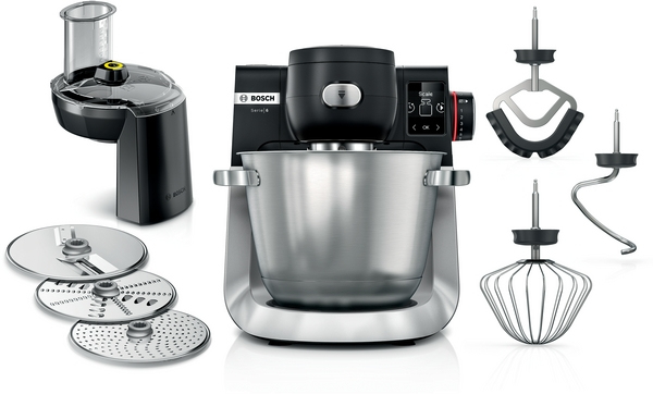 Bosch Serie 6 MUMS6ZS13D foodprocessor 1600 W 5,5 L Sort, Rustfrit stål Indbyggede vægte