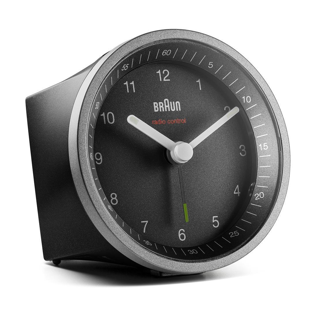 Braun BC07SB-DCF Quartz alarmur Sort, Sølv