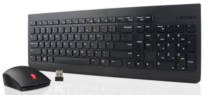 Lenovo 4X30M39472 tastatur Mus inkluderet RF trådløst Tysk Sort