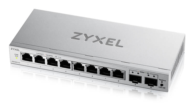 Zyxel GS1200-10v3 Administreret L2 Gigabit Ethernet (10/100/1000) Desktop Grå