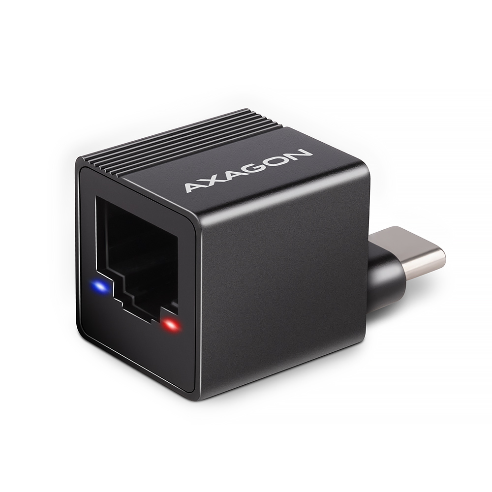 Axagon ADE-MINIC USB-C 3.2 Gen 1 Gigabit Ethernet MINI adapter - schwarz - Adapter - Digital/Daten 1000 Mbit/s