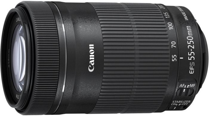 Canon EF-S 55-250mm f/4-5.6 IS STM SLR Teleobjektiv Sort