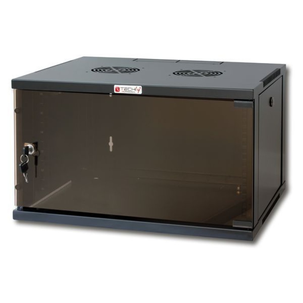 Techly I-CASE ER-1009B60 stativ 9U Vægmonteret stativ Sort