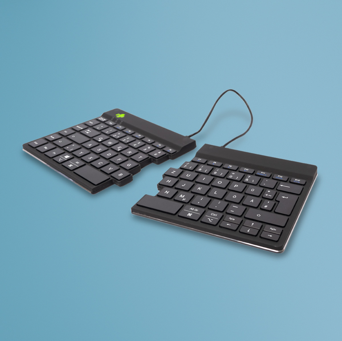 R-Go Tools R-Go Split tastatur Kontor Bluetooth QWERTZ Tysk Sort