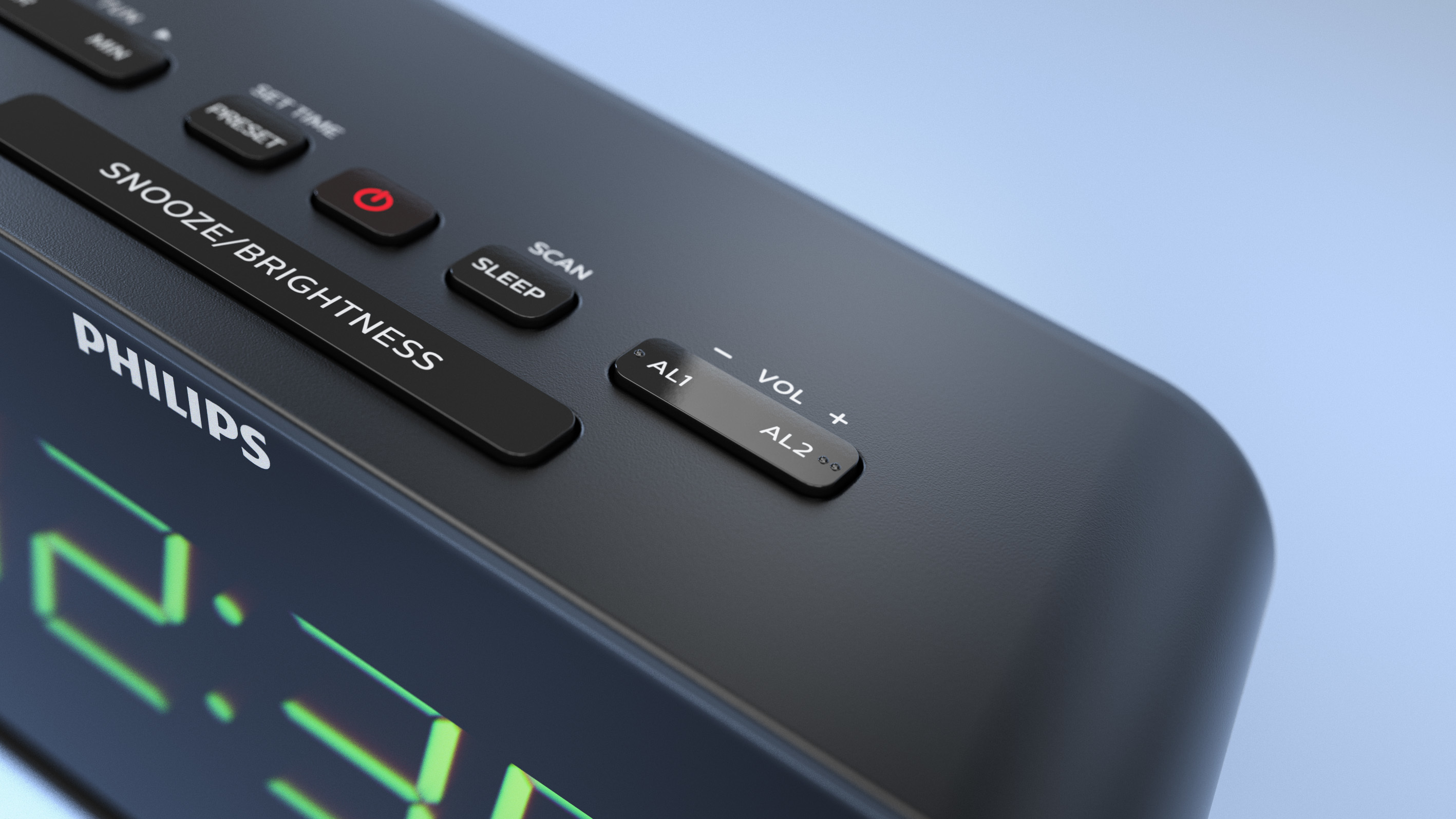 Philips TAR3306/12 vækkeur Digital alarmur Sort