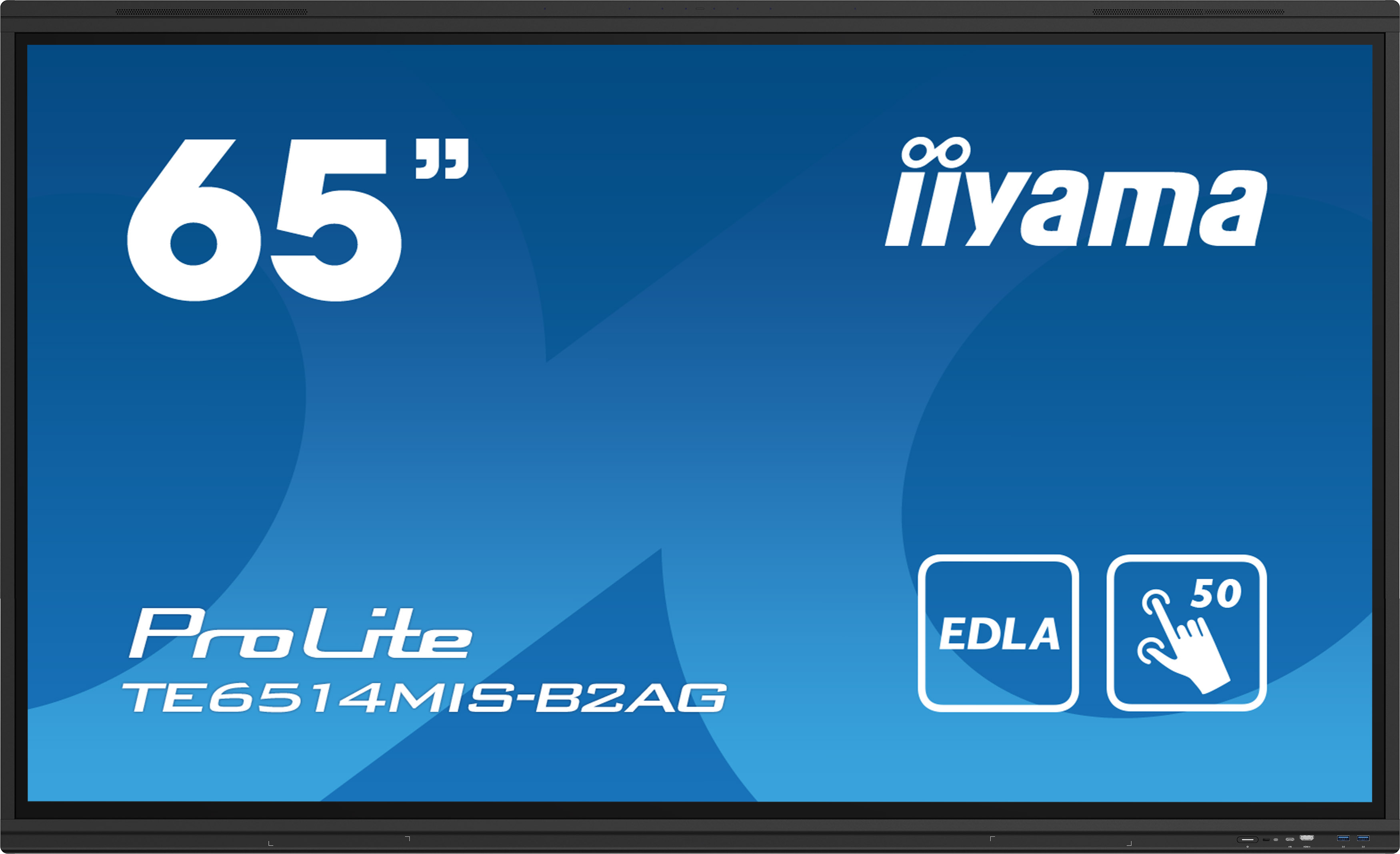 iiyama PROLITE TE6514MIS-B2AG Digital fladpaneldisplay 165,1 cm (65") LCD Wi-Fi 435 cd/m² 4K Ultra HD Sort Berøringsskærm Indbygget processer Android 24/7
