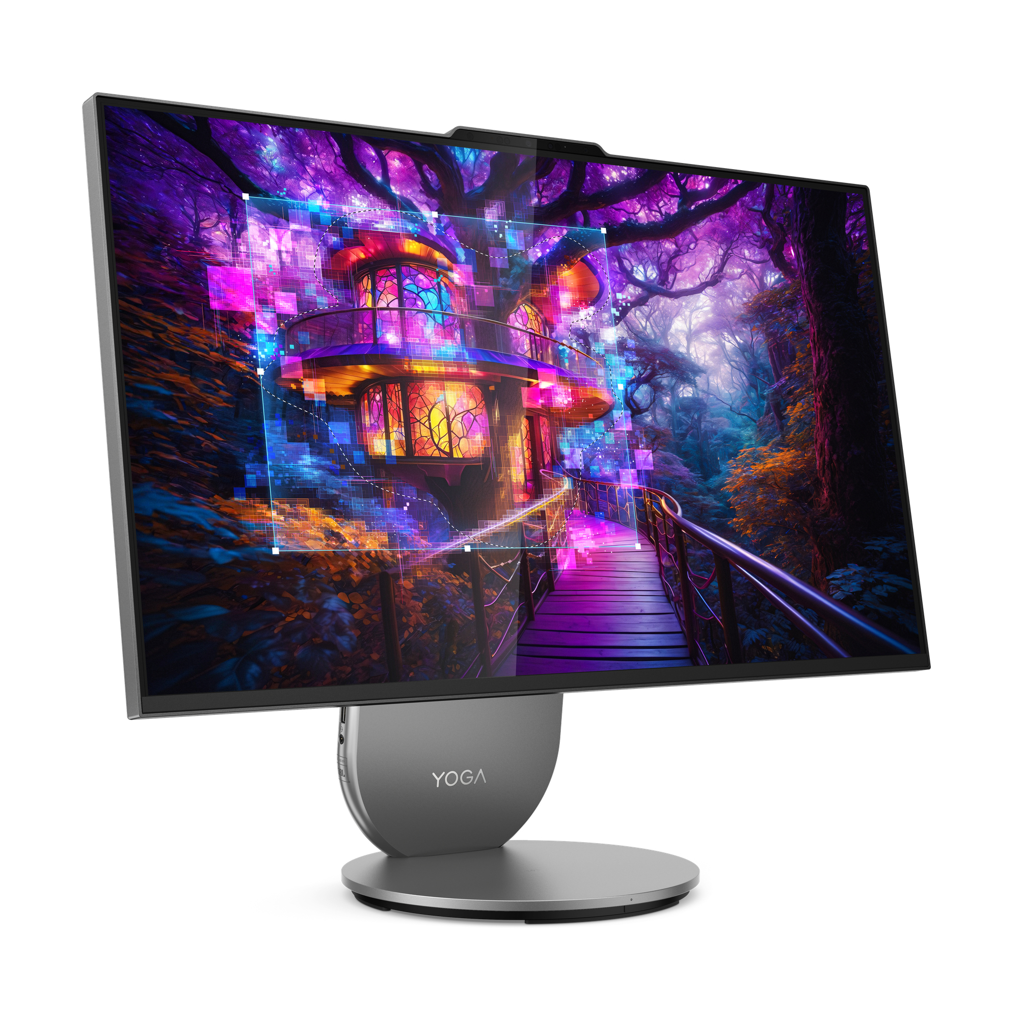 Lenovo Yoga AIO 27IAH10 68,6 cm (27") 2560 x 1440 pixel All-in-One PC 32 GB LPDDR5x-SDRAM 1 TB SSD NVIDIA GeForce RTX 4050 Windows 11 Pro Wi-Fi 7 (802.11be) Grå