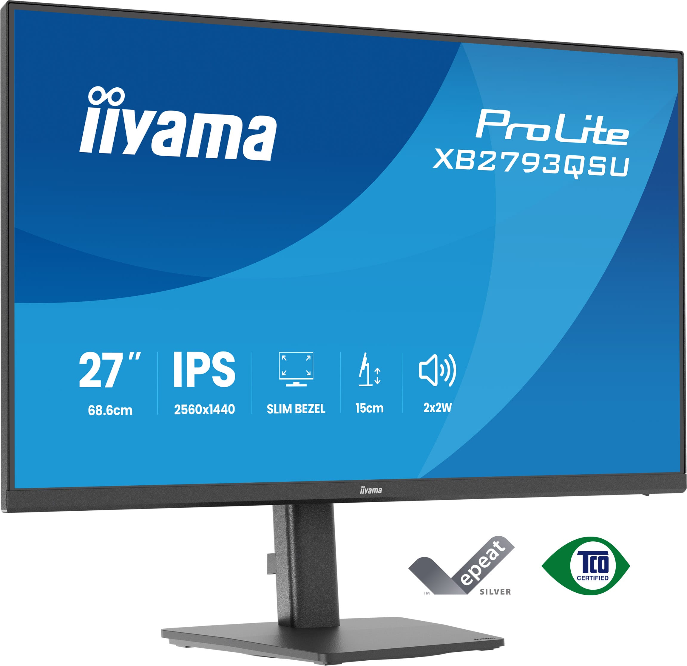 iiyama ProLite XB2793QSU-B1 computerskærm 68,6 cm (27") 2560 x 1440 pixel Quad HD LED Sort
