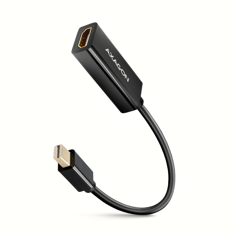 Axagon RVDM-HI14N videokabel adapter 0,15 m Mini DisplayPort HDMI Sort